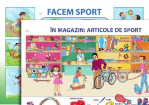 Facem sport / În magazin: articole de sport; planșă