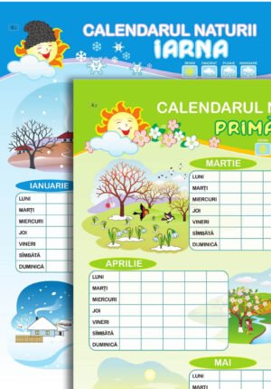 Calendarul naturii. Iarna / Calendarul naturii. Primăvara; planșă