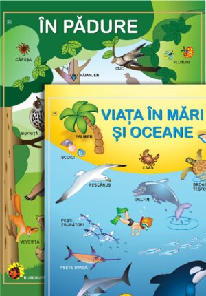 Viaţa în mări şi oceane / În pădure; planșă